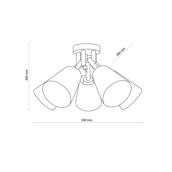 Nowoczesna lampa sufitowa 5 punkt VAIO NATURE 5752 E27 | beżowy 575