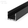 Profil LED P22-3 natynk lub zwis 300cm szer. 32mm | do osłonek C7 | czarny
