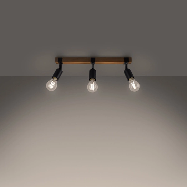 Plafon ZUCA 3 czarny