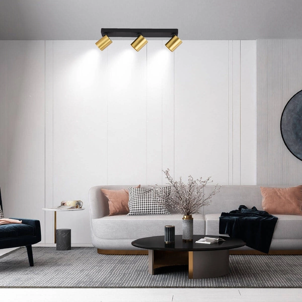 Nowoczesny reflektor SNOW OP. OŚW. 3PŁ Złoty