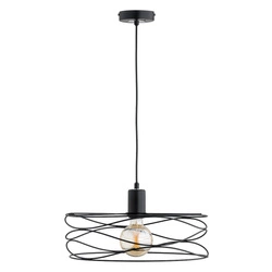 Lampa wisząca ALFA DIUK BIG CZARNA 1xE27 42cm | 61260