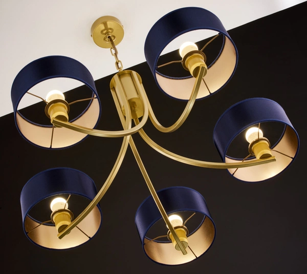 Klasyczny Żyrandol ARTHUR wys. 71cm 5xE27 15W IP20 | złoty połysk