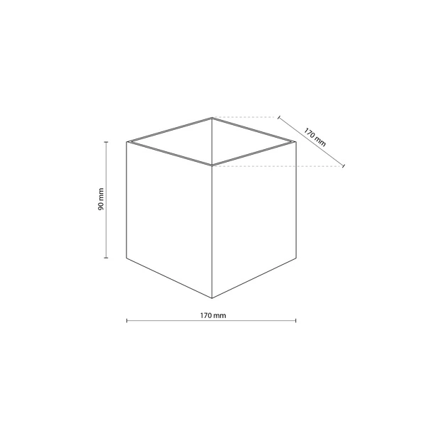 CUBE BLACK KINKIET LED IP 54