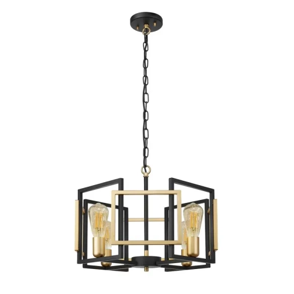 Lampa wisząca Italux Primero PND-44003-4-BK-GD