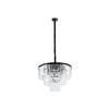 Żyrandol wiszący CRISTAL BLACK M szer. 56cm 9xE14 | czarny 7616