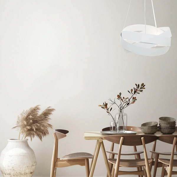 1117 LAMPA WISZĄCA TORNADO 50 CM BIAŁA/WHITE