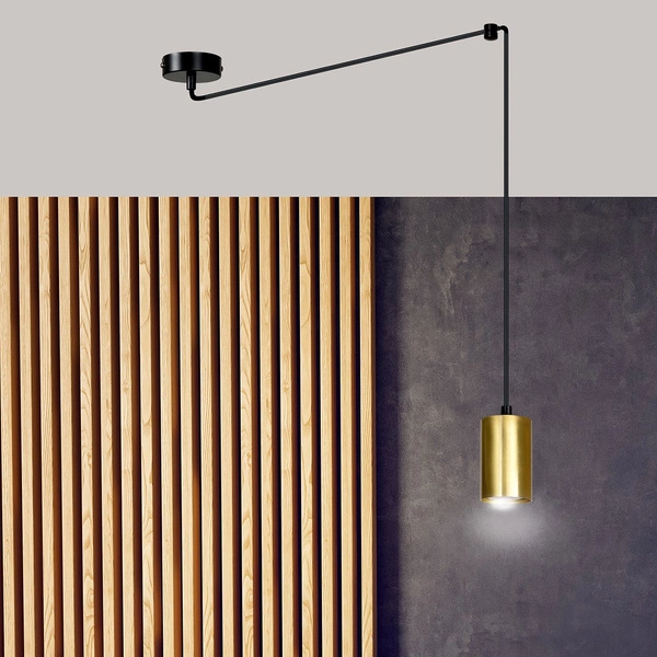 Lampa wisząca Emibig TRAKER 1 BL/GOLD 526/1