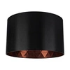 Abażur Cylinder E27 H30 Czarny Tkanina z folią miedzianą A0742