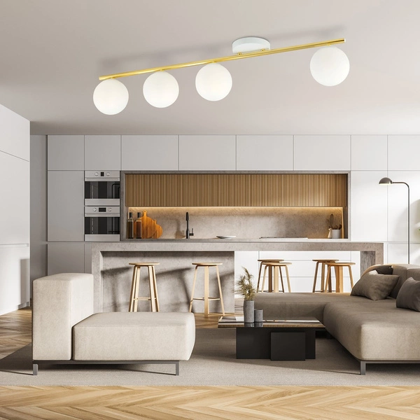 Lampa sufitowa Emibig MONZA 4 WH OPAL 1253/4