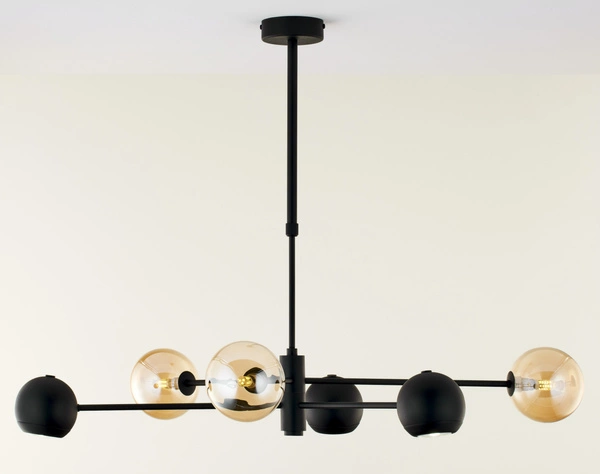 Nowoczesny Żyrandol MOKA wys. 47-69cm 3xG9 3xGU10
14W IP20 | Czarny