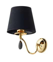 Klasyczny Kinkiet EGIDA wys. 28cm 1xE27 15W IP20 | Złoty