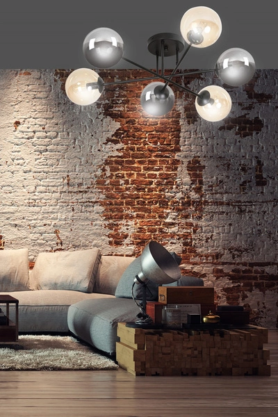 Lampa sufitowa Emibig BRENDI 6B BL MIX 3 834/6B3