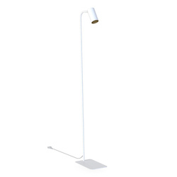 Lampa podłogowa stojąca MONO 120cm 10W GU10 | biały złoty