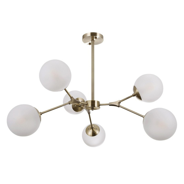 Designerska lampa wisząca ANNES 6x E14 wys. 63cm | antyczny brąz