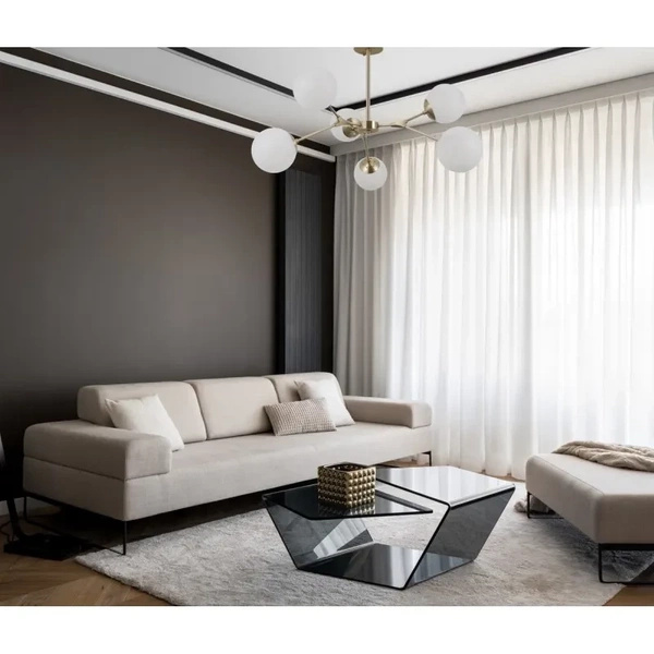 Designerska lampa wisząca ANNES 6x E14 wys. 63cm | antyczny brąz