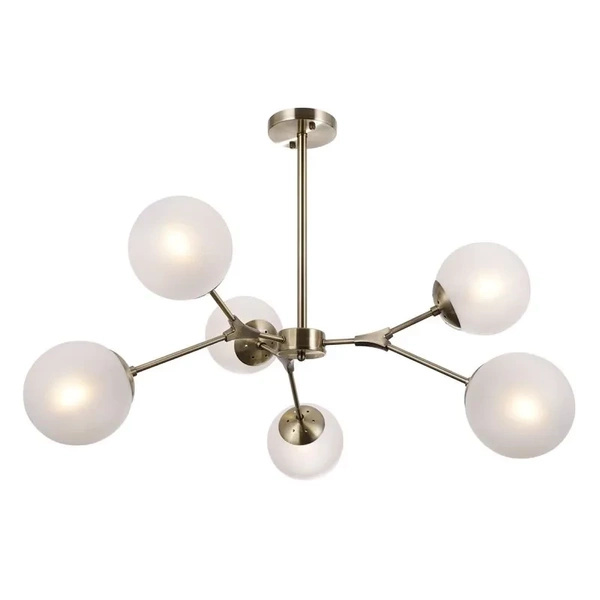 Designerska lampa wisząca ANNES 6x E14 wys. 63cm | antyczny brąz