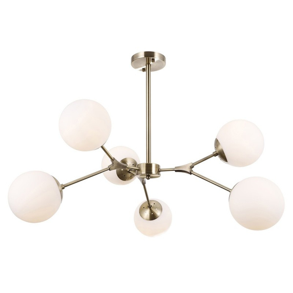Designerska lampa wisząca ANNES 6x E14 wys. 63cm | antyczny brąz