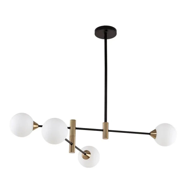 Designerska lampa wisząca MARINO 4x G9 wys. 86cm | mosiądz