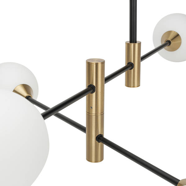 Designerska lampa wisząca MARINO 6x G9 wys. 95cm | mosiądz