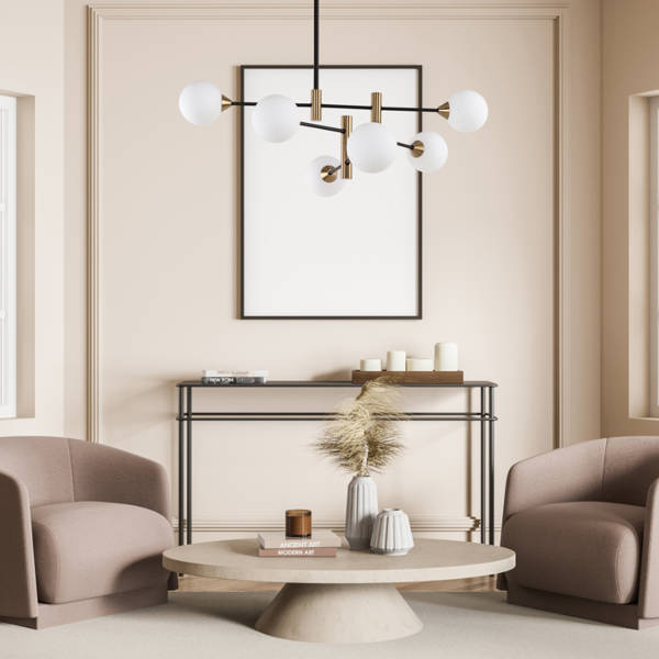 Designerska lampa wisząca MARINO 6x G9 wys. 95cm | mosiądz