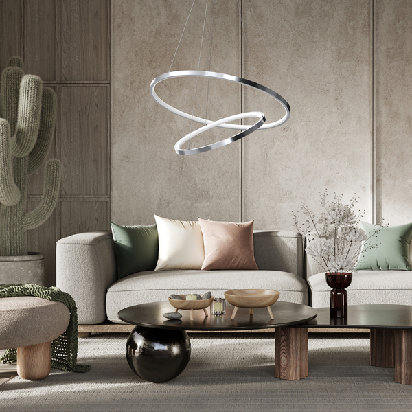 Designerska lampa wisząca ROTONDA CHROME 51W LED | Chrom