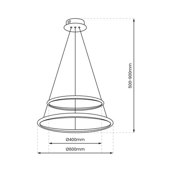 Designerska lampa wisząca ROTONDA CHROME 51W LED | Chrom