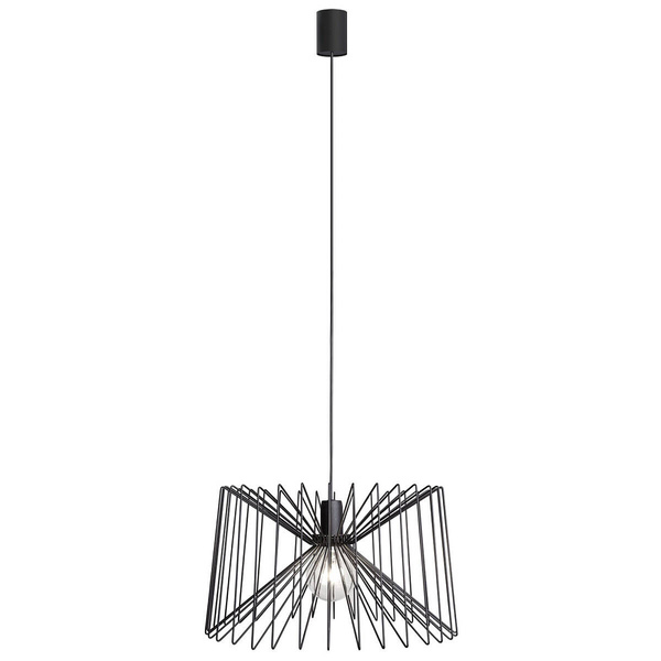 Druciana lampa wisząca w stylu Vertigo NESS BLACK 46cm