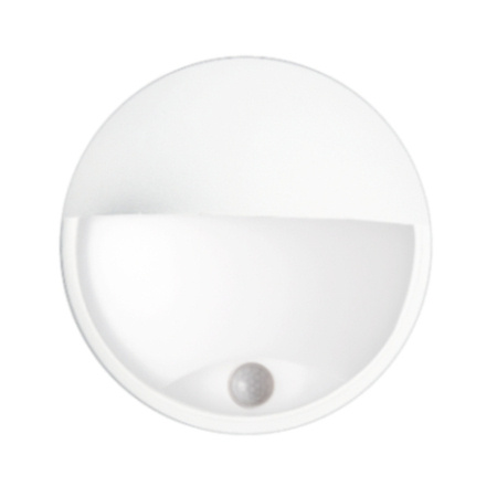 Lampa ścienna LED DITA ROUND 14W IP54 IK10 czujnik ruchu PIR | biały