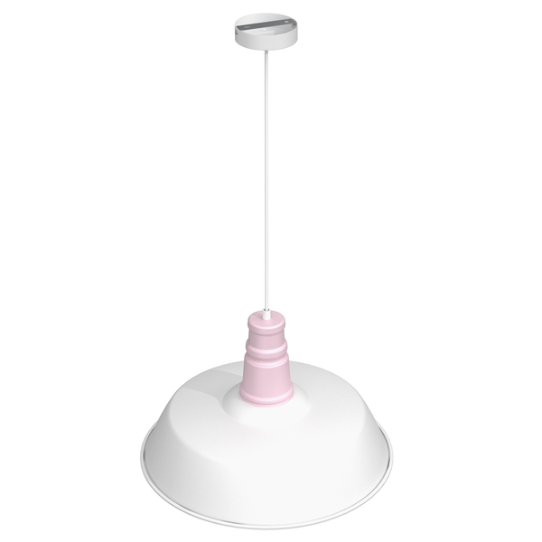 Lampa wisząca ENZO, biały/różowy, 1x60W E27, MLP7979