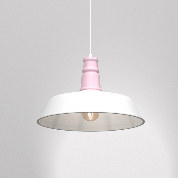 Lampa wisząca ENZO, biały/różowy, 1x60W E27, MLP7979