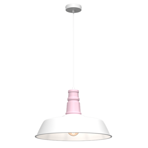 Lampa wisząca ENZO, biały/różowy, 1x60W E27, MLP7979