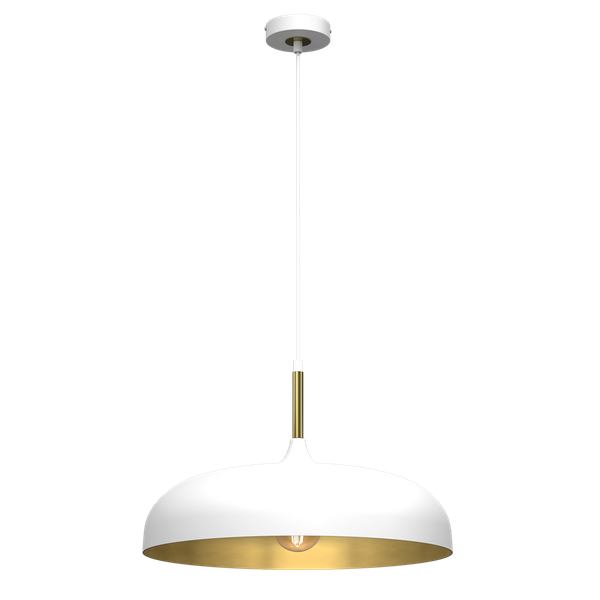 Lampa wisząca LINCOLN, MLP7899, 45 cm, biały/złoty, 1x60W E27