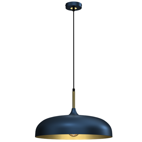 Lampa wisząca LINCOLN, MLP7901, 45 cm, niebieski/złoty, 1x60W E27