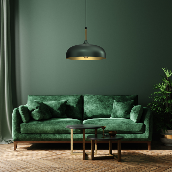 Lampa wisząca LINCOLN, MLP8032, 35 cm, zielony/złoty, 1x60W E27