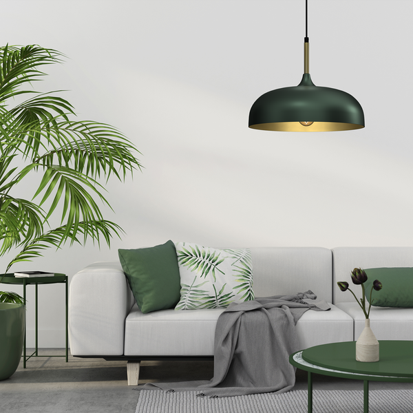 Lampa wisząca LINCOLN, MLP8032, 35 cm, zielony/złoty, 1x60W E27
