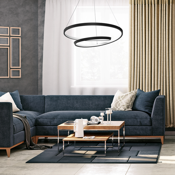 Lampa wisząca LUCERO, ML7948, czarna, 48W LED, barwa neutralna 4000K