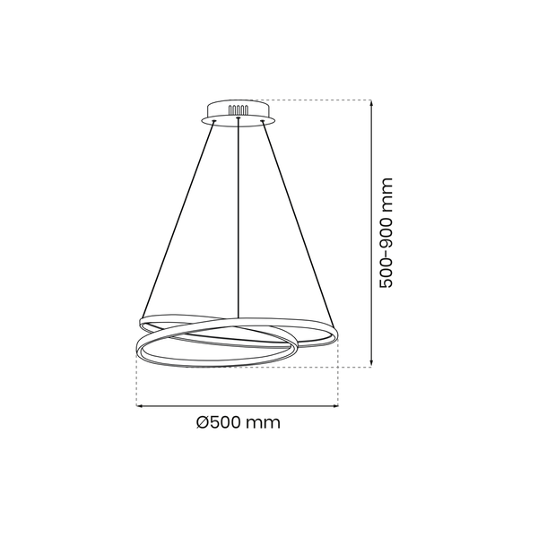 Lampa wisząca LUCERO, ML7948, czarna, 48W LED, barwa neutralna 4000K