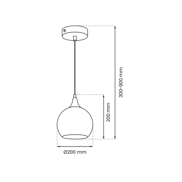 Lampa wisząca MONTE SILVER, 20 cm, MLP8320, srebrna, 1x60W E27