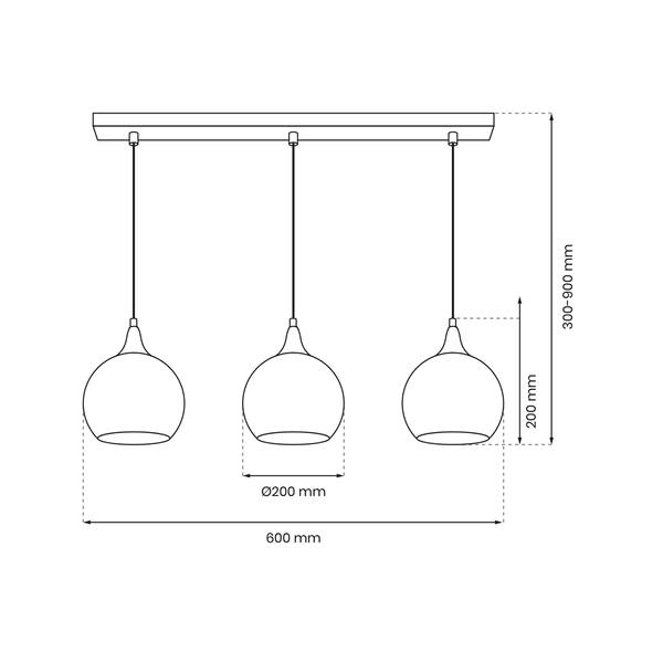 Lampa wisząca MONTE SILVER, MLP8322, srebrna, 3x60W E27