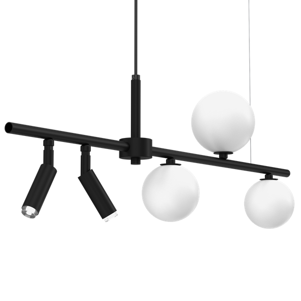 Lampa wisząca SIRIO, MLP8408, czarny/biały, 5x25W G9