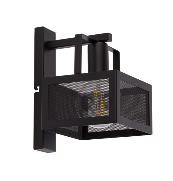Nowoczesna lampa ścienna siatka ALBERT KINKIET czarny 32179