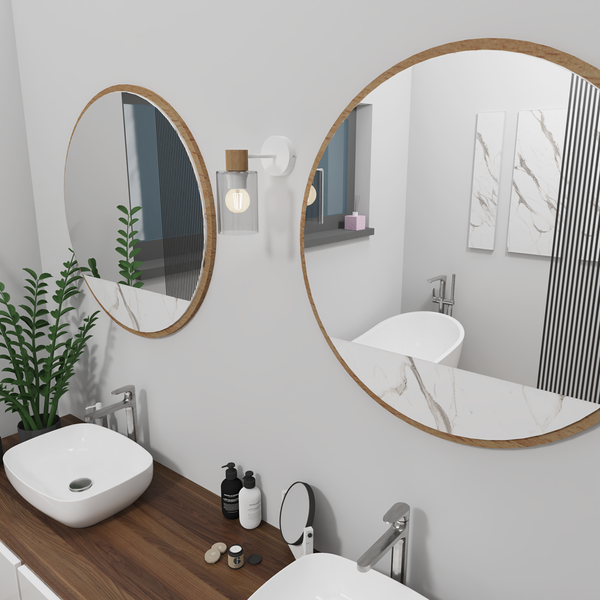 Nowoczesny kinkiet MADERA 1xE27 | Biały