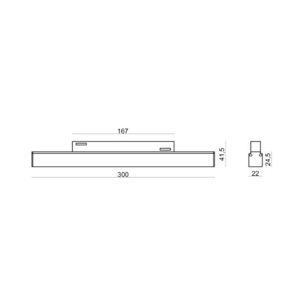 Oprawa pasek LED 30cm MultiLINE STRIPE S 12W 4000K 120st DALI | biały