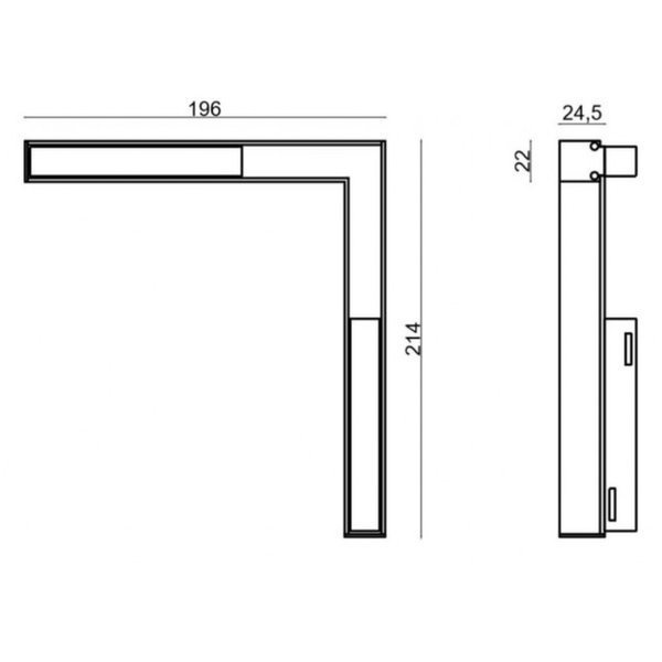 Oprawa pasek LED kąt ostry MultiLINE STRIPE C 24W 3000K 120st DALI | biały