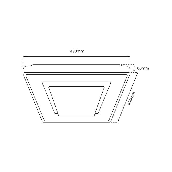 Plafon CAMERON, ML7938, biały/chrom, 38W LED