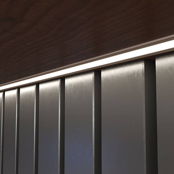 Profil LED P6-2 wpuszczany 100cm szer. 13mm | osłonka C13 | srebrny